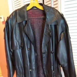 Italian Leather Coat, Genuine Vera Pelle, Men's